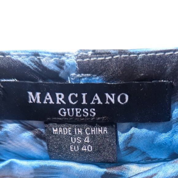 MARCIANO by Guess Silky Fabric Fantasy Flight Studio Pants sz 4 blue - Picture 2 of 7